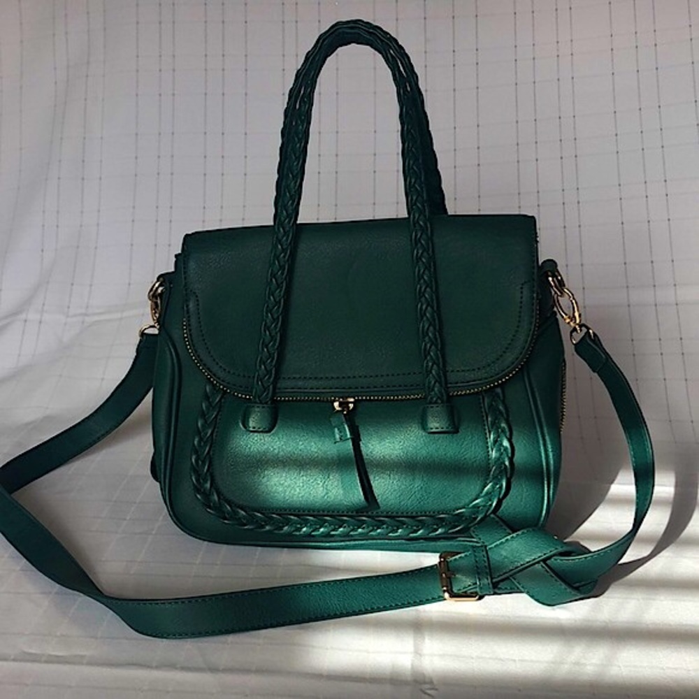 Green Satchel Purse
